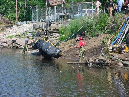 dropping off coffer dam